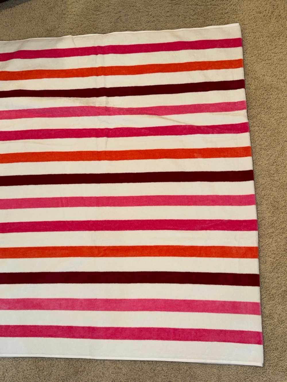 kate spade Pink and White Striped Beach Towel - Picture 8 of 13